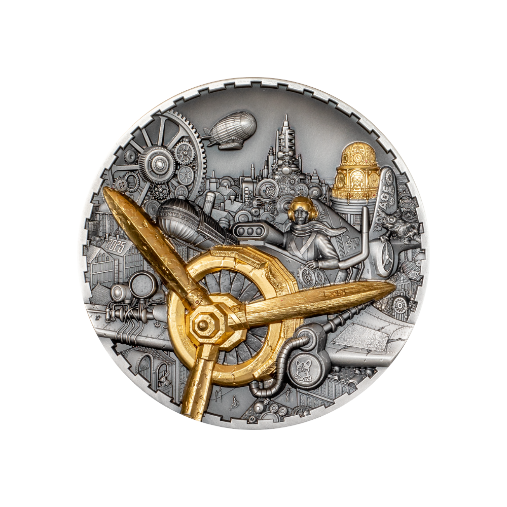 Aviation Steampunk 3 Oz Silver Coin 2025