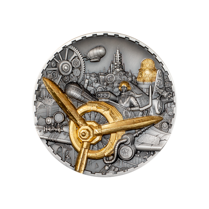Aviation Steampunk 3 Oz Silver Coin 2025