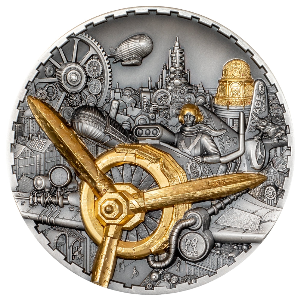 Aviation Steampunk 3 Oz Silver Coin 2025