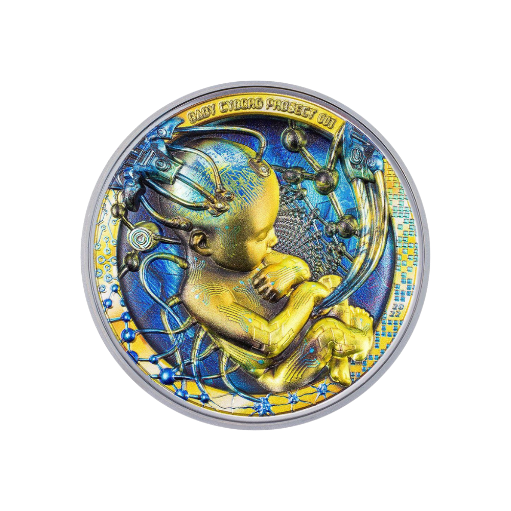 BABY Cyborg Revolution 3 Oz Silver Coin $20 Palau 2022