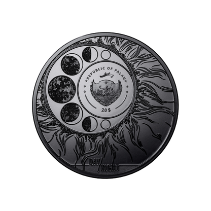 BALD EAGLE Day and Night 3 Oz Silver Coin $20 Palau 2024