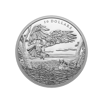 BALD EAGLES Multifaceted Animals 2 Oz Silver Coin $30 Canada 2022