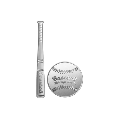 BASEBALL Heritage Sports Set 2 Silver Coins $1 Solomon Islands 2022