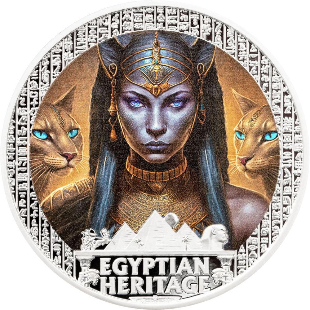 Bastet Egyptian Heritage Series 1 Oz Silver Coin 2025 reverse popcoins parthava coin