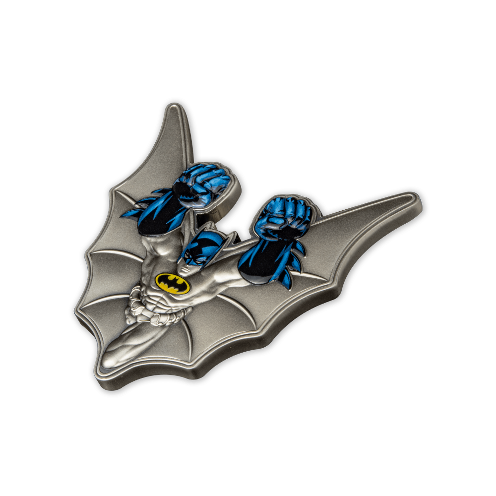 BATMAN 5 Oz Shaped Silver Coin $5 Barbados 2022