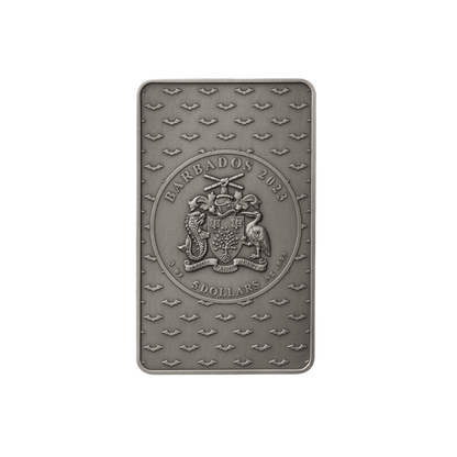 BATMAN Defending Gotham Bar 3 Oz Silver Coin $5 Barbados 2023