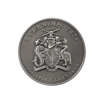 BATMAN The Dark Night 10 Oz Silver Coin $10 Barbados 2024