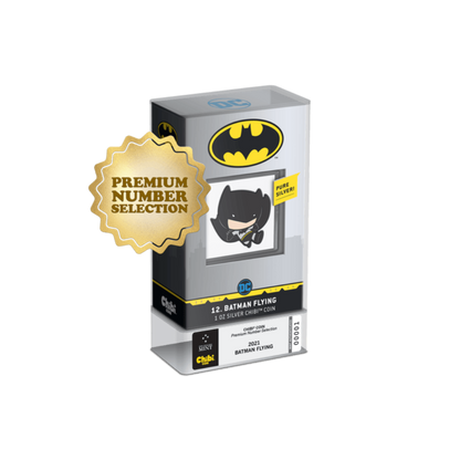 BATMAN™ FLYING Premium Number Chibi 1 Oz Silver Coin $2 Niue 2021