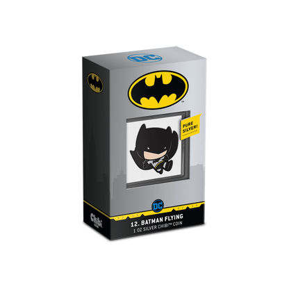 BATMAN™ FLYING Chibi 1 Oz Silver Coin $2 Niue 2021