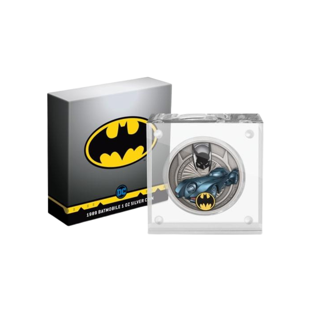 BATMOBILE 1989 DC Comics 1 Oz Silver Coin $2 Niue 2020