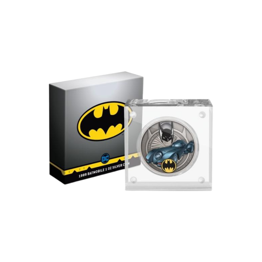 BATMOBILE 1989 DC Comics 1 Oz Silver Coin $2 Niue 2020
