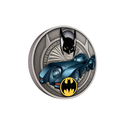 BATMOBILE 1989 DC Comics 1 Oz Silver Coin $2 Niue 2020