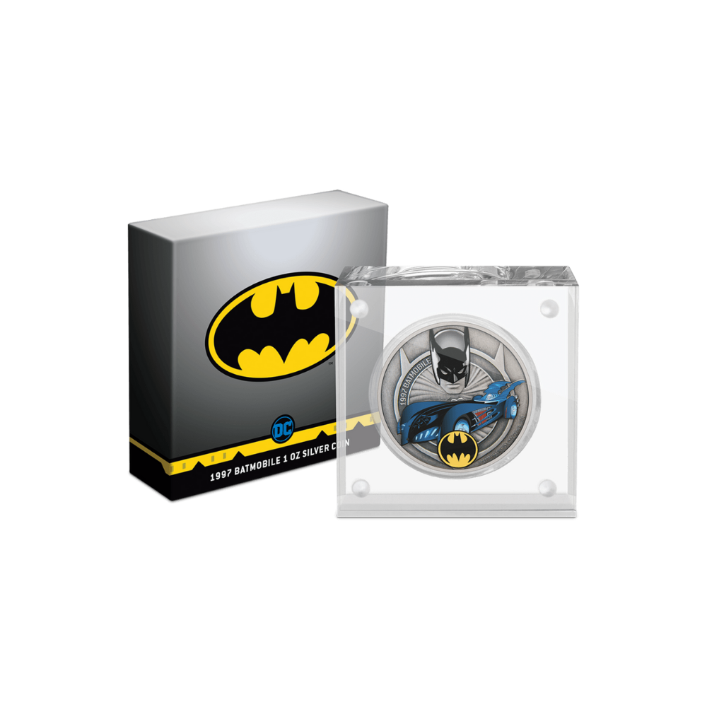 BATMOBILE 1997 DC Comics 1 Oz Silver Coin $2 Niue 2021