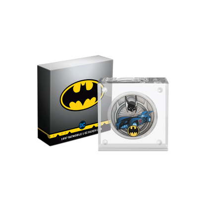 BATMOBILE 1997 DC Comics 1 Oz Silver Coin $2 Niue 2021