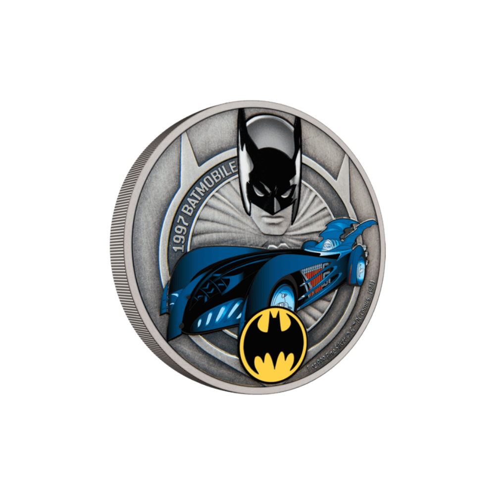 BATMOBILE 1997 DC Comics 1 Oz Silver Coin $2 Niue 2021