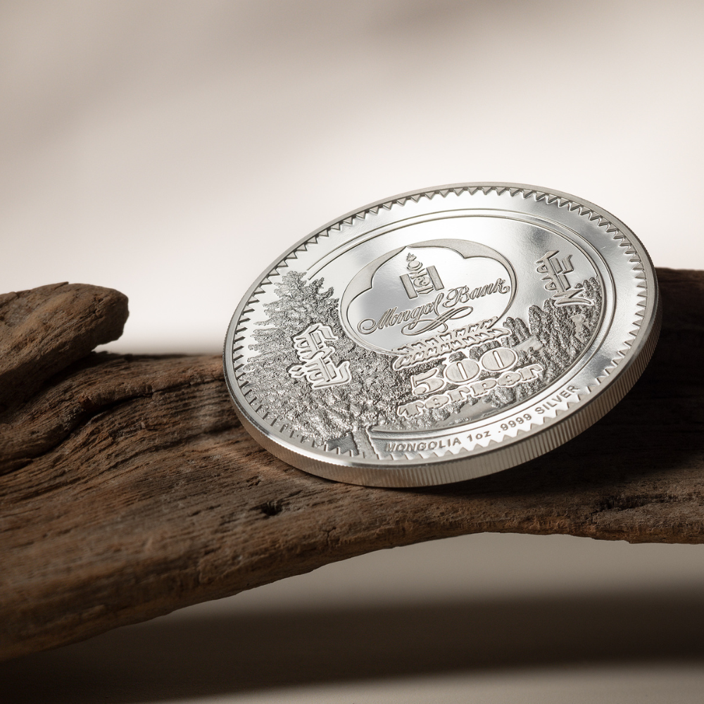 BEAR Woodland Spirit 1 Oz Silver Coin 500 Togrog Mongolia 2024