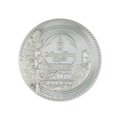 BEAR Woodland Spirit 1 Oz Silver Coin 500 Togrog Mongolia 2024