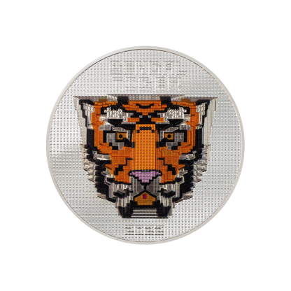 BENGAL TIGER Beloved Building Blocks 5 Oz Silver Coin $20 Palau 2022