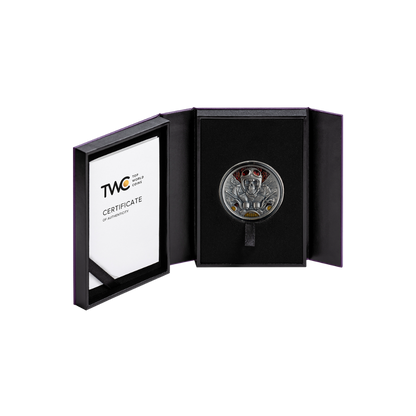 BIKER Memento Mori 1 Oz Silver Coin 5 Cedis Ghana 2024