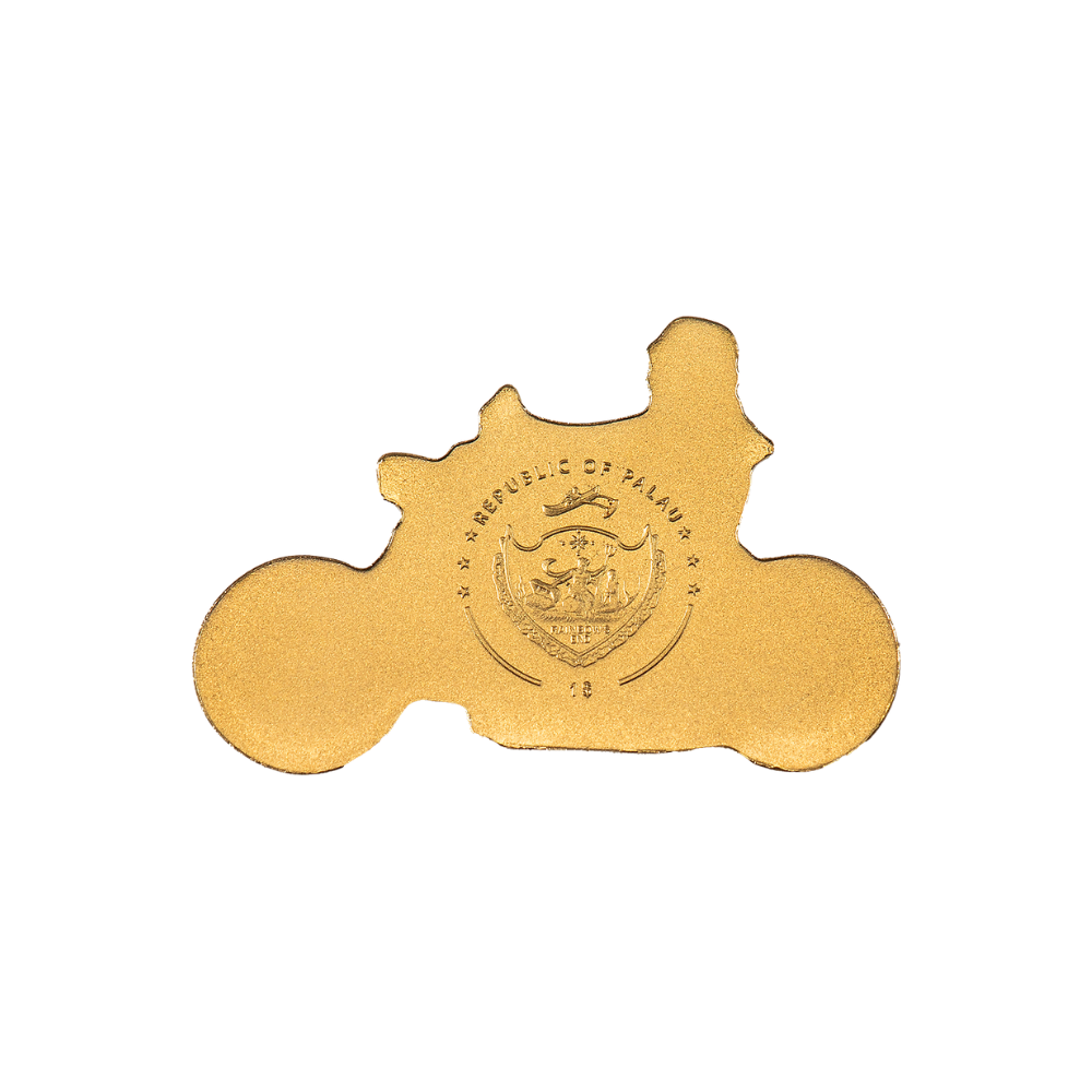 BIKER Special Shape Gold Coin $1 Palau