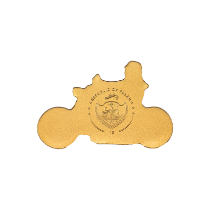 BIKER Special Shape Gold Coin $1 Palau