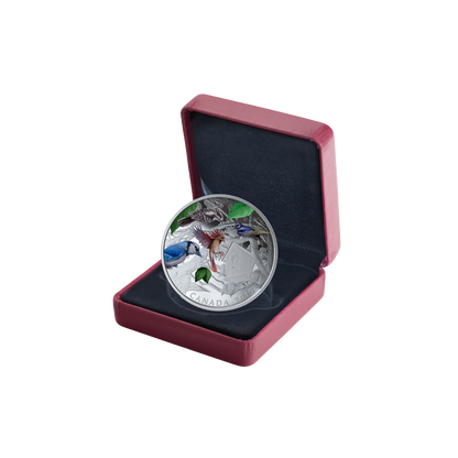 BIRDS IN THE BACKYARD 2 Oz Silver Coin $30 Canada 2019
