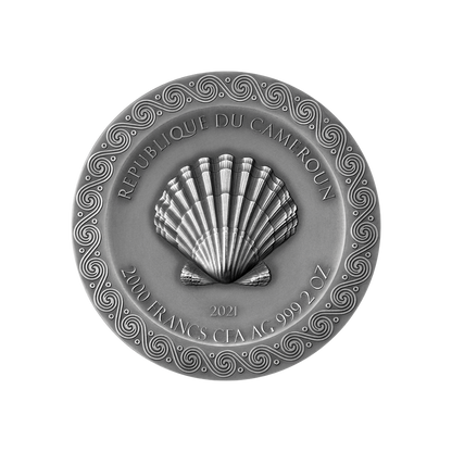 BIRTH OF VENUS Celestial Beauty 2 Oz Silver Coin 2000 Francs Cameroon 2021