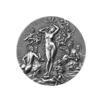 BIRTH OF VENUS Celestial Beauty 2 Oz Silver Coin 2000 Francs Cameroon 2021