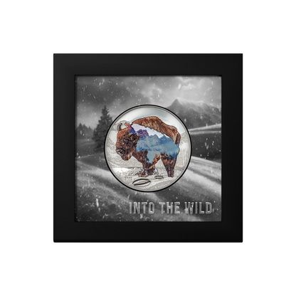 BISON Into The Wild 2 Oz Silver Coin 1000 Togrog Mongolia 2023
