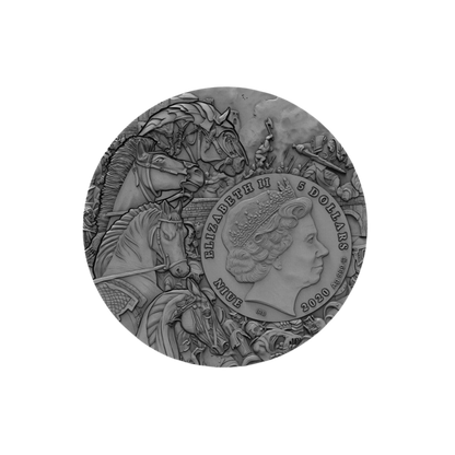 BLACK HORSE Four Horsemen of the Apocalypse 2 Oz Silver Coin $5 Niue 2020