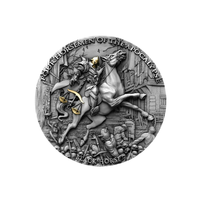 BLACK HORSE Four Horsemen of the Apocalypse 2 Oz Silver Coin $5 Niue 2020