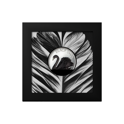 BLACK SWAN 2 Oz Silver Coin $10 Cook Islands 2023