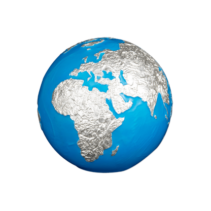 BLUE MARBLE Glow in the Dark Spherical 3 Oz Silver Coin $5 Barbados 2023