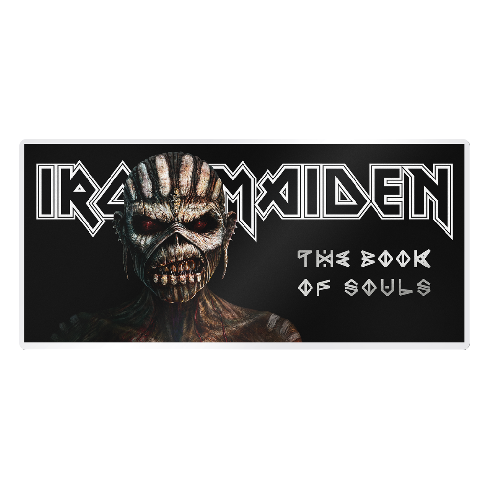 BOOK OF SOULS Iron Maiden Silver Note $1 Cook Islands 2024