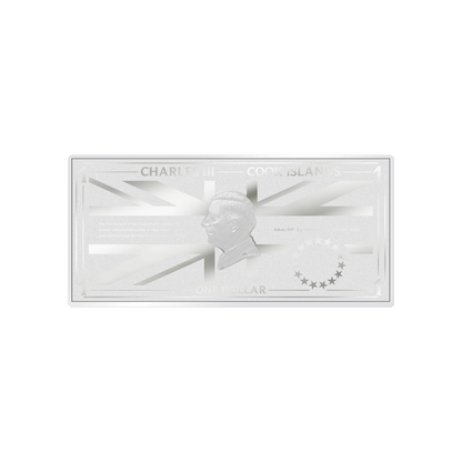 BOOK OF SOULS Iron Maiden Silver Note $1 Cook Islands 2024