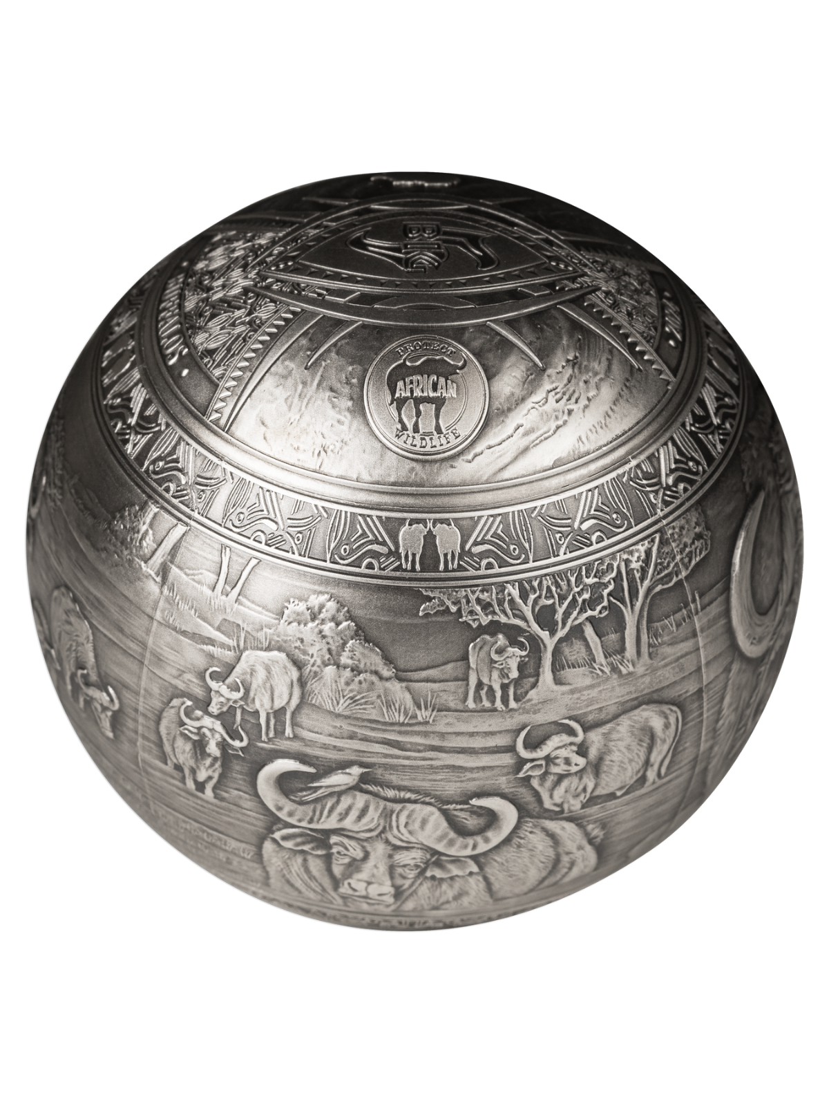 【人気商品】 Kg 1 Spherical Five Big BUFFALO Kilo Francs 1000 Coin Silver コレクション