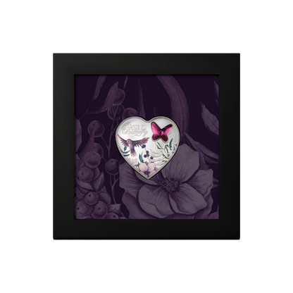 BUTTERFLY Brilliant Love Heart Silver Coin $5 Cook Islands 2023