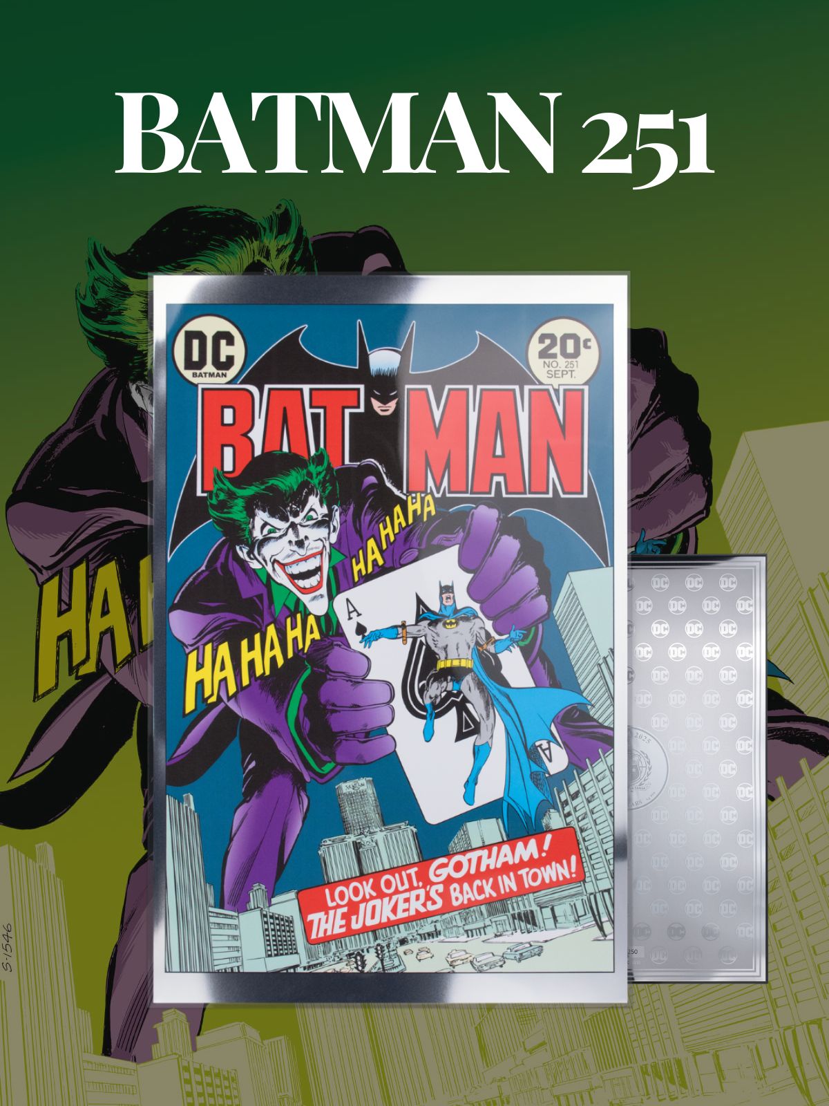 2025 DC Comics Iconic Covers: Batman 251 1 Oz Pure Silver Foil 