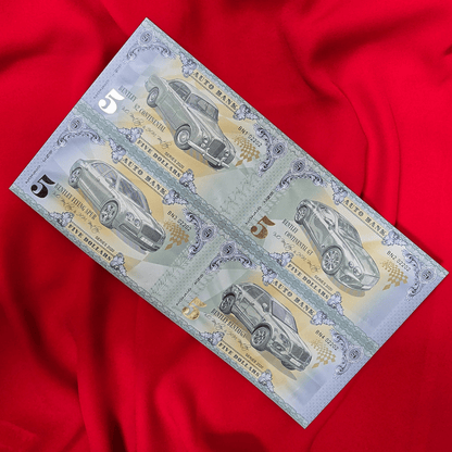 Bentley Auto Fantasy Note Limited Series Uncut Sheet of Four Notes