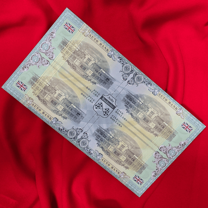 Bentley Auto Fantasy Note Limited Series Uncut Sheet of Four Notes