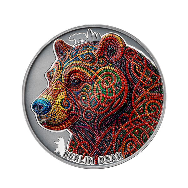 Berlin Bear Patterns of The World 2 Oz Silver Coin - Mint XXI