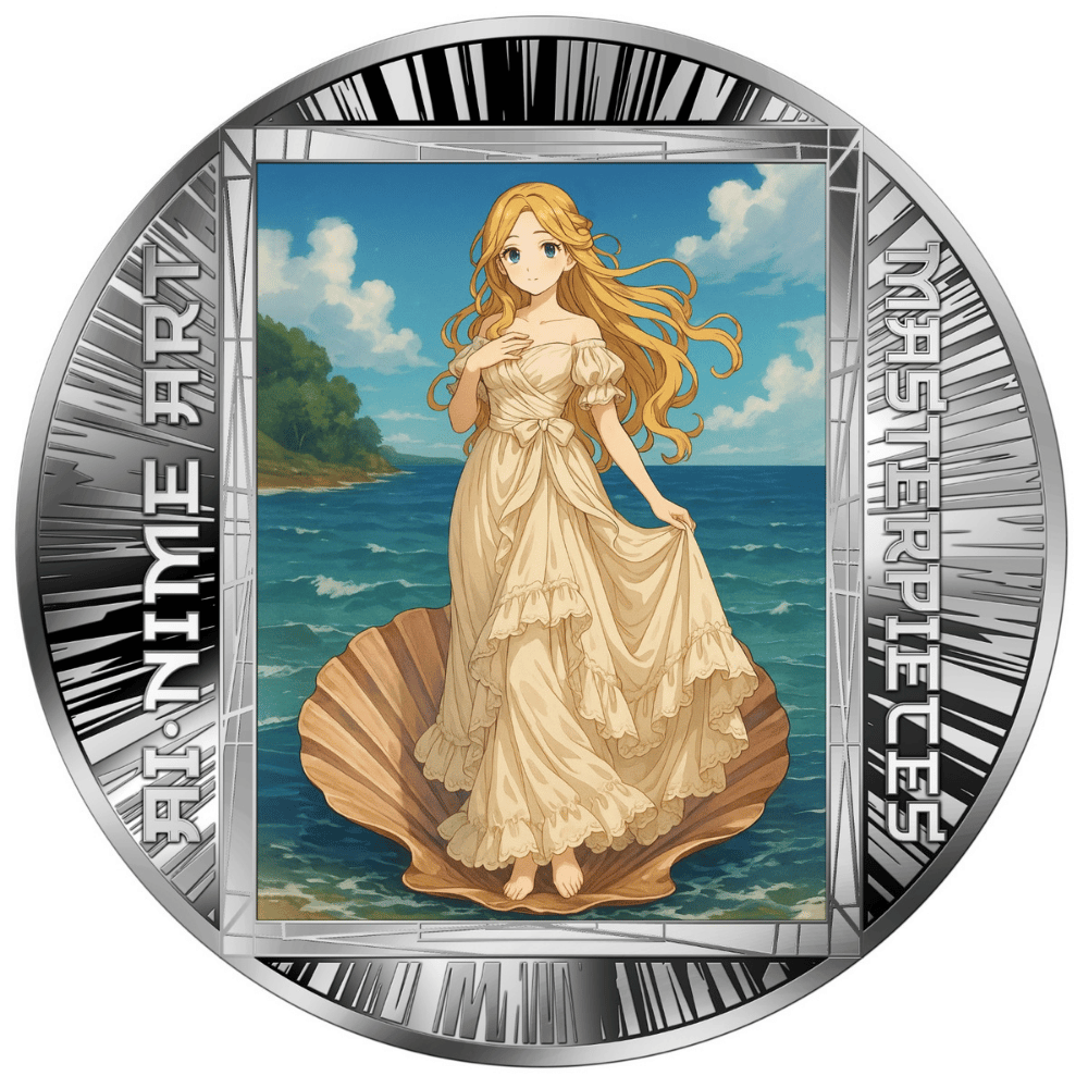 Birth of Venus AI-nime Art Masterpieces Silver Coin 2025 reverse popcoins parthava coin