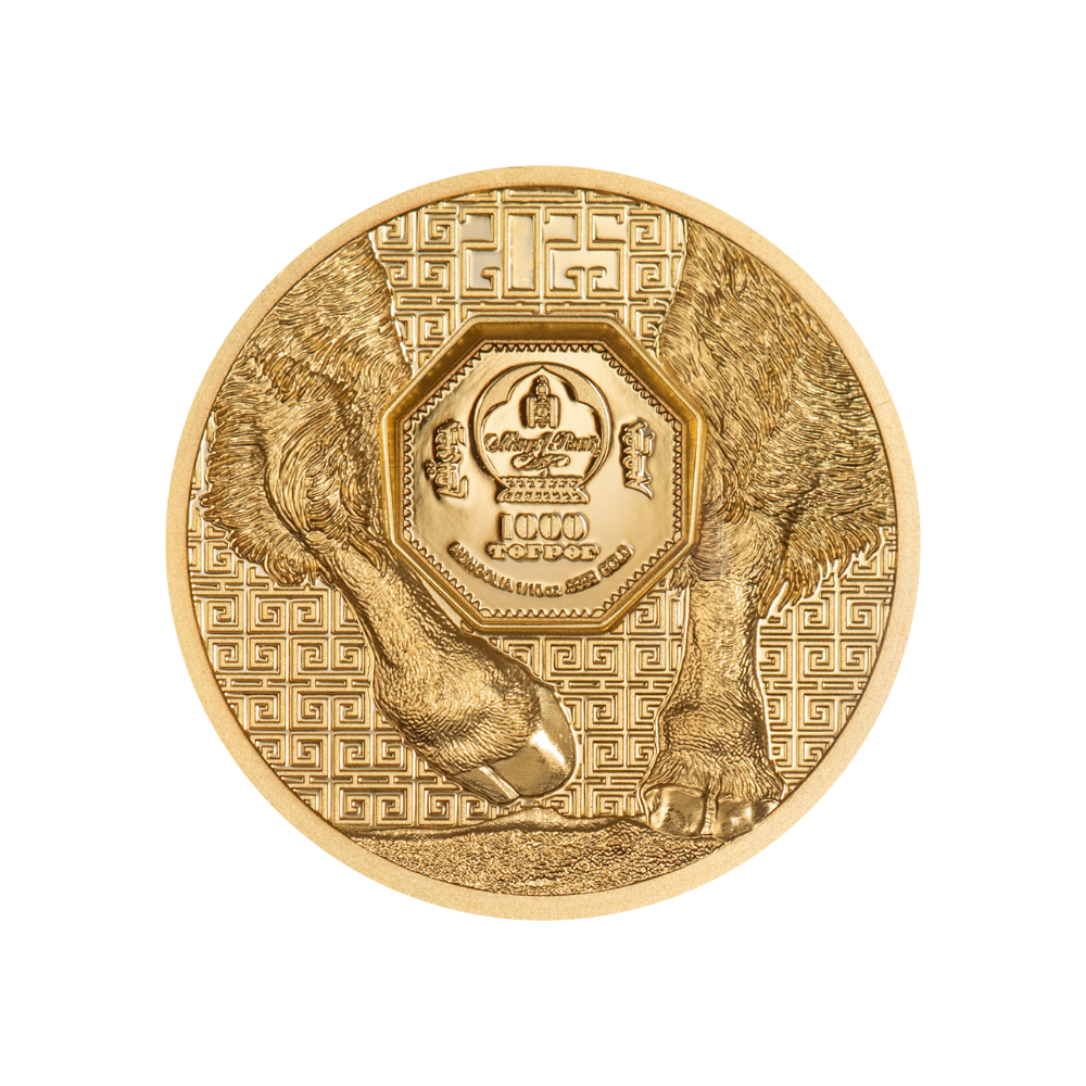 Bison Wild Mongolia 1/10 Oz Gold Coin 2025