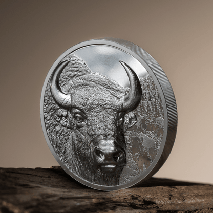 Bison Wild Mongolia 2 Oz Black Proof Silver Coin 2025 image CIT Coin Invest AG Parthava Coin