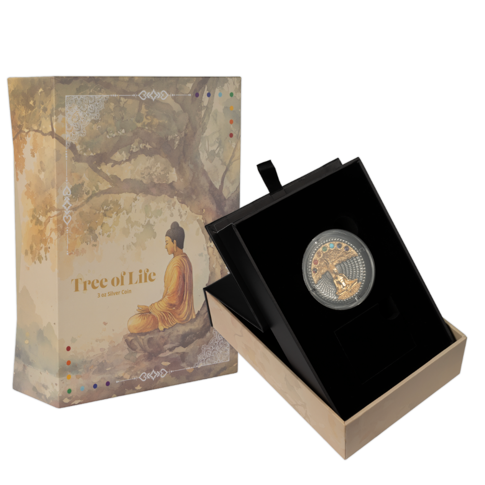 Buddha The Tree of Life 3 Oz Silver Coin 2026 MDM