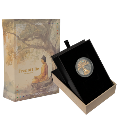 Buddha The Tree of Life 3 Oz Silver Coin 2026 MDM