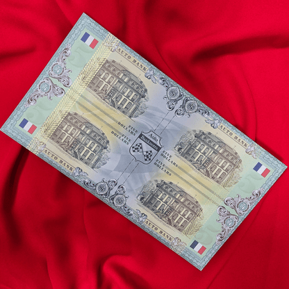 Bugatti Auto Fantasy Note Limited Series Uncut Sheet of Four Notes