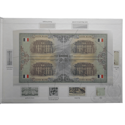 Bugatti Auto Fantasy Note Limited Series Uncut Sheet of Four Notes