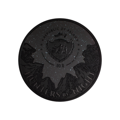 CAIMAN Hunters By Night 1 Kg Kilo Silver Coin $50 Palau 2024