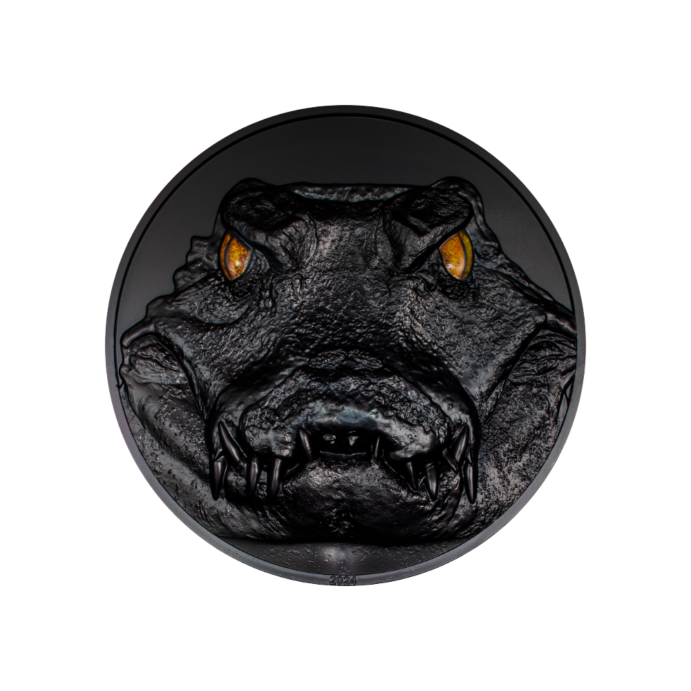 CAIMAN Hunters By Night 1 Kg Kilo Silver Coin $50 Palau 2024